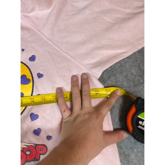 Vintage 80s Betty Boop Sweatshirt Womens Large Pink Pullover Graphic Retro - Picture 6 of 7